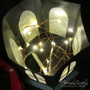 Tall Window Lantern with Fairy Lights - Christmas Version