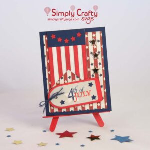 USA Banner Box 4th of July Card